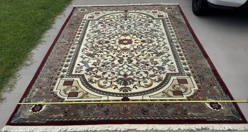 REDUCED! 90% OFF! SHIRVAN RUG, Ivory 100% Virgin Wool Pile, 11 x 8 feet, Romania gallery