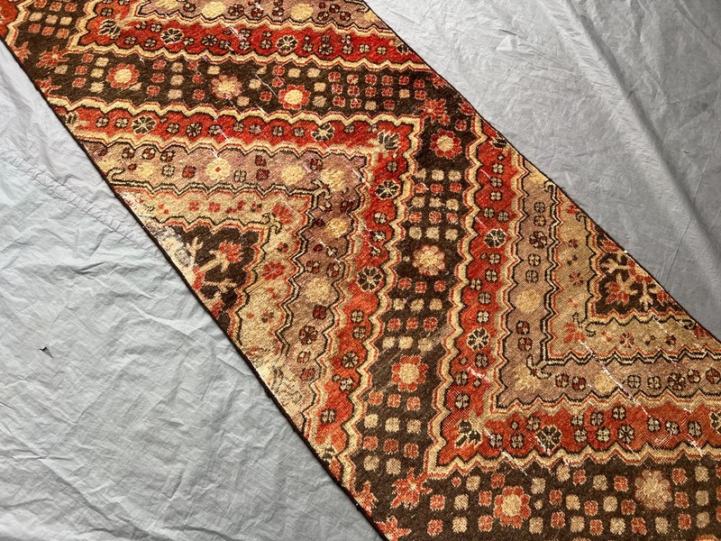 Vintage Ersari Hand-Knotted Turkmen Runner 2'2 x 5'10 ft Geometric Wool Rug gallery
