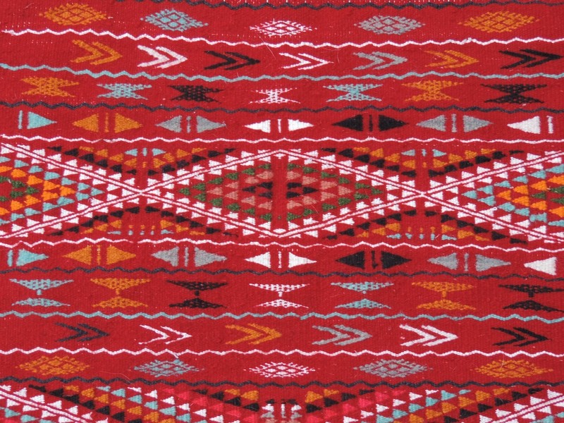 2x3ft. Handmade Flatweave Colorful Tribal Sumak Wool Rug from Tunisia gallery