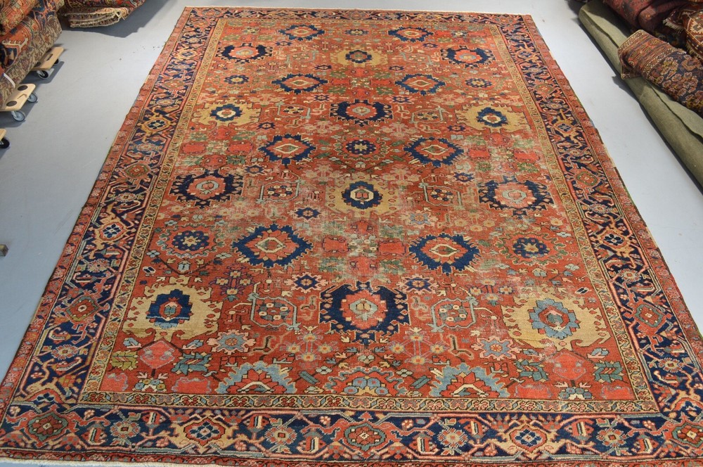 ANTIQUE SERAPI HERIZ REGION ALL OVER RUG CIRCA 1880-1890 PERIOD