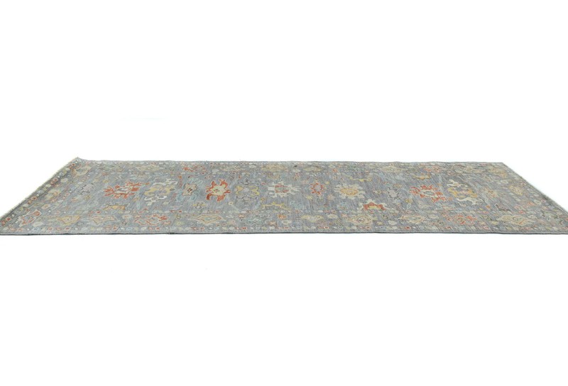 Pakistan Handmade Oushak Oriental Runner Rug Muted Floral Hallway Carpet 3X10 ft gallery