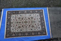 Karastan Rug Original Collection 700/706 Ivory Indo Kirman 8.8×12 Very Nice #110