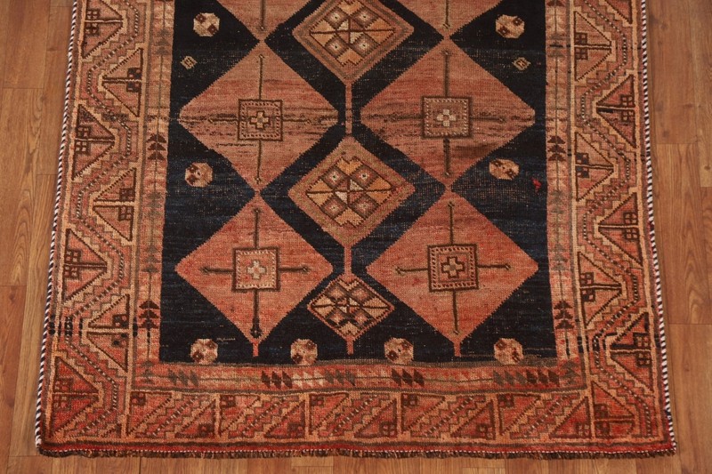 Pre-1900 Geometric Lori Tribal Traditional Hand-knotted Wool Antique Rug 4'x7' gallery