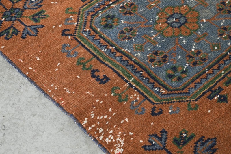 Oushak Runner Rugs Turkish Runner Hand-Knotted Carpet Vintage Rug 3 x 11 ft 429 gallery