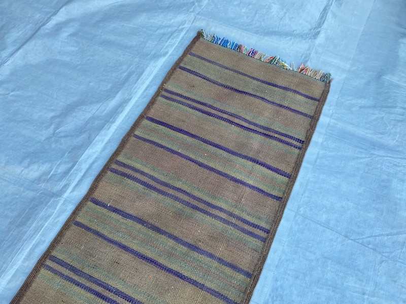 2x10 ft Handwoven Afghan Turkmen Faded Antique Tribal Vintage Runner Wool Kilim gallery
