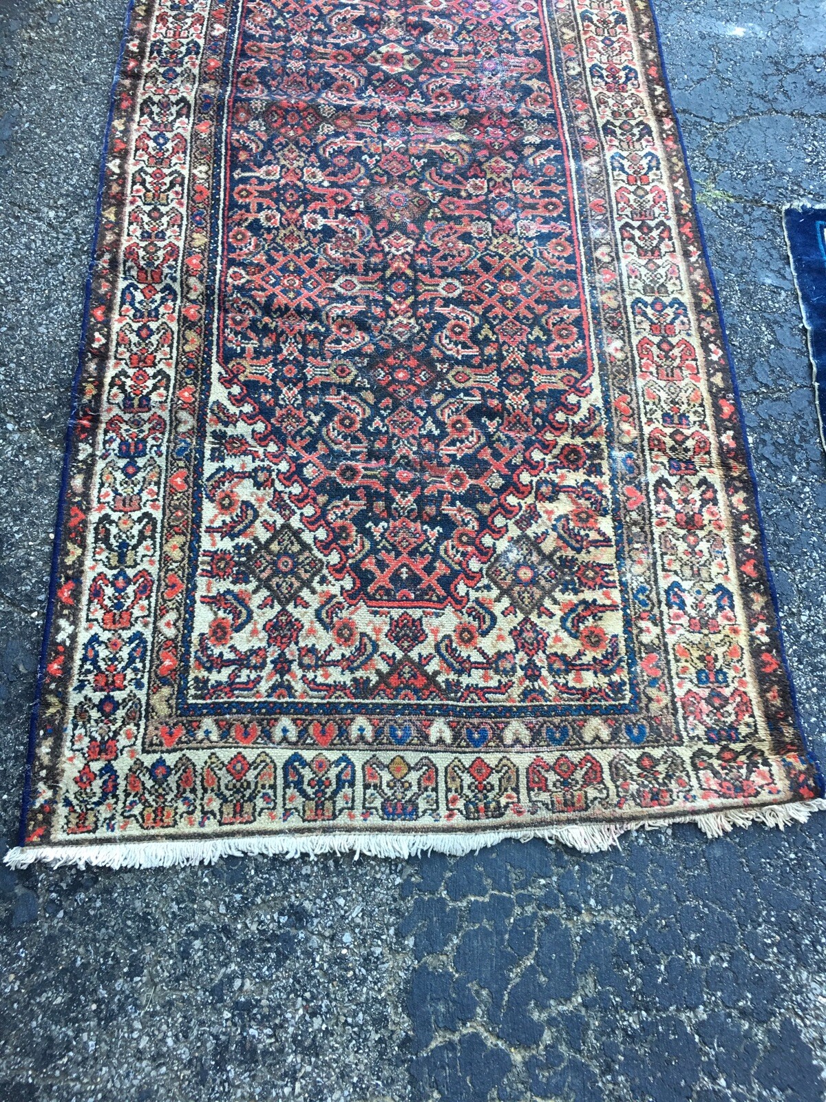 3x16 Antique Malayar Rug. Hand Knotted. gallery