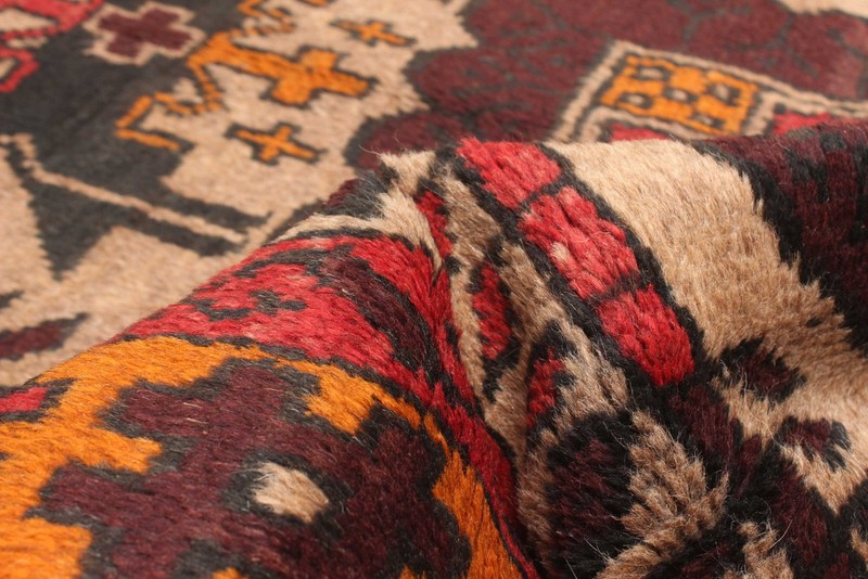 Vintage Geometric Area Rug 3'5" x 6'7" Traditional Hand-Knotted Wool Carpet gallery