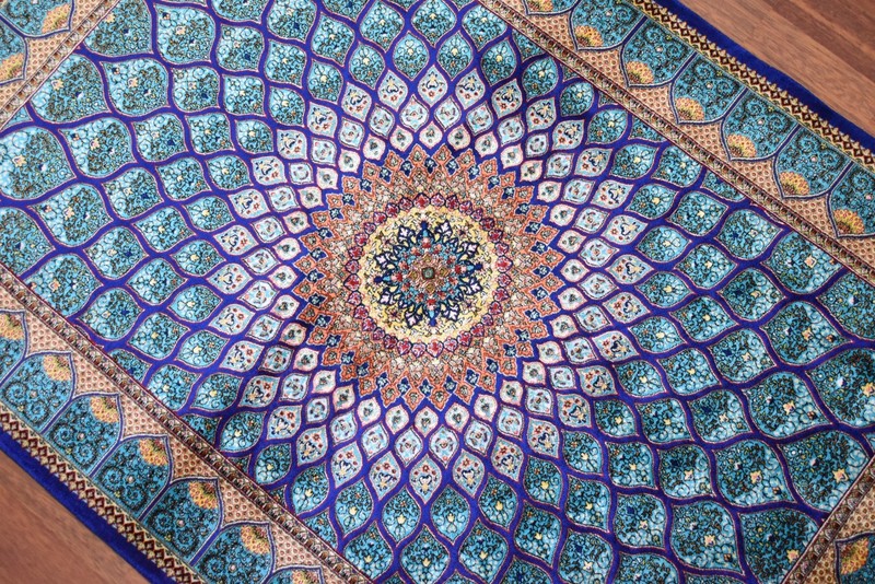 Silk Rug 100 % Bamboo Silk Rug 31'' x 47'' Home Decor Rug Small Bamboo Wall Rug gallery