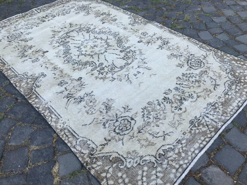 Handmade Rug Turkish Area Rug Vintage Rug Oushak Rug Antique Rug Bohemian Rug gallery