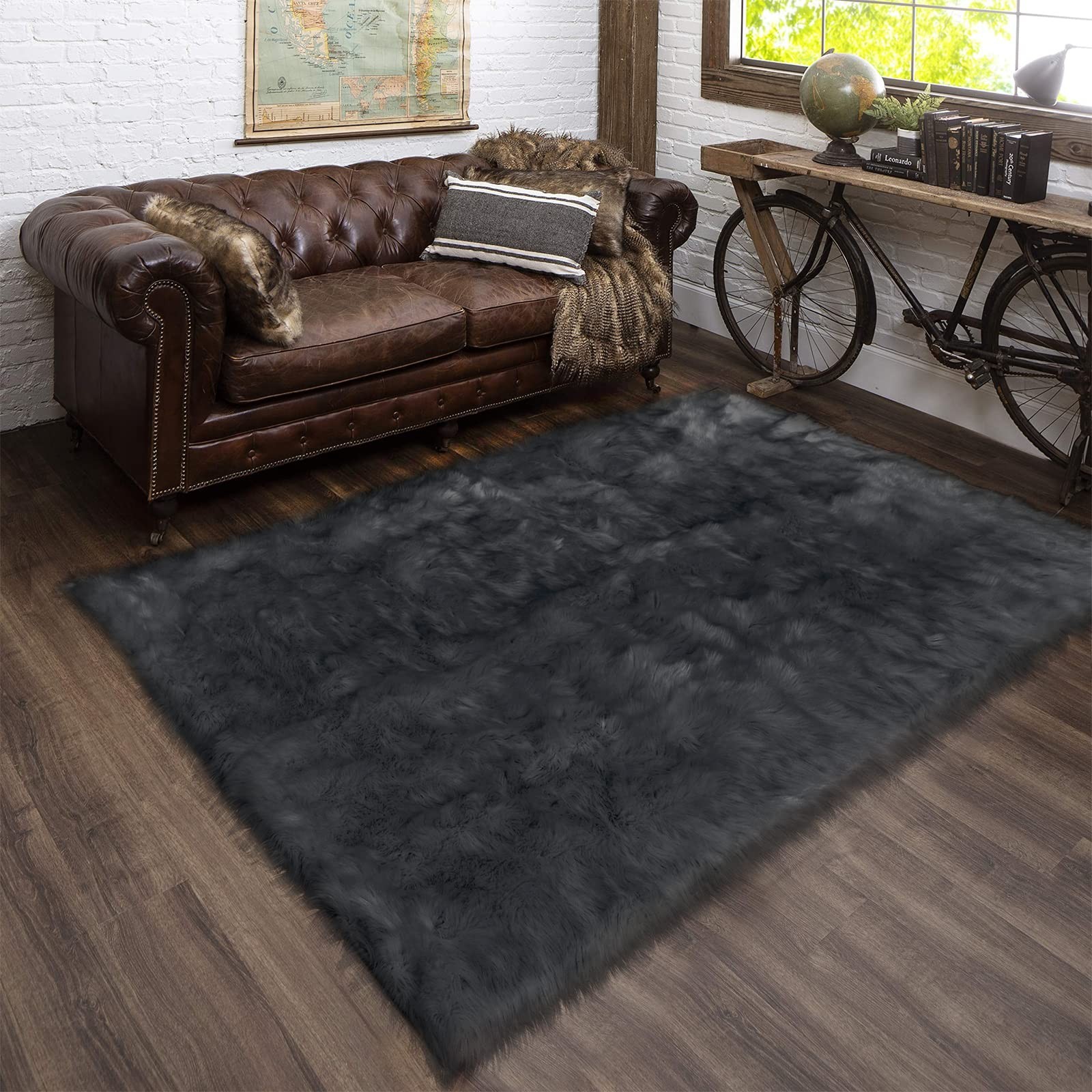 Latepis 5x8 Dark Grey Area Rug for Sofa Floor Bedroom Rugs Living Room Rugs F... gallery