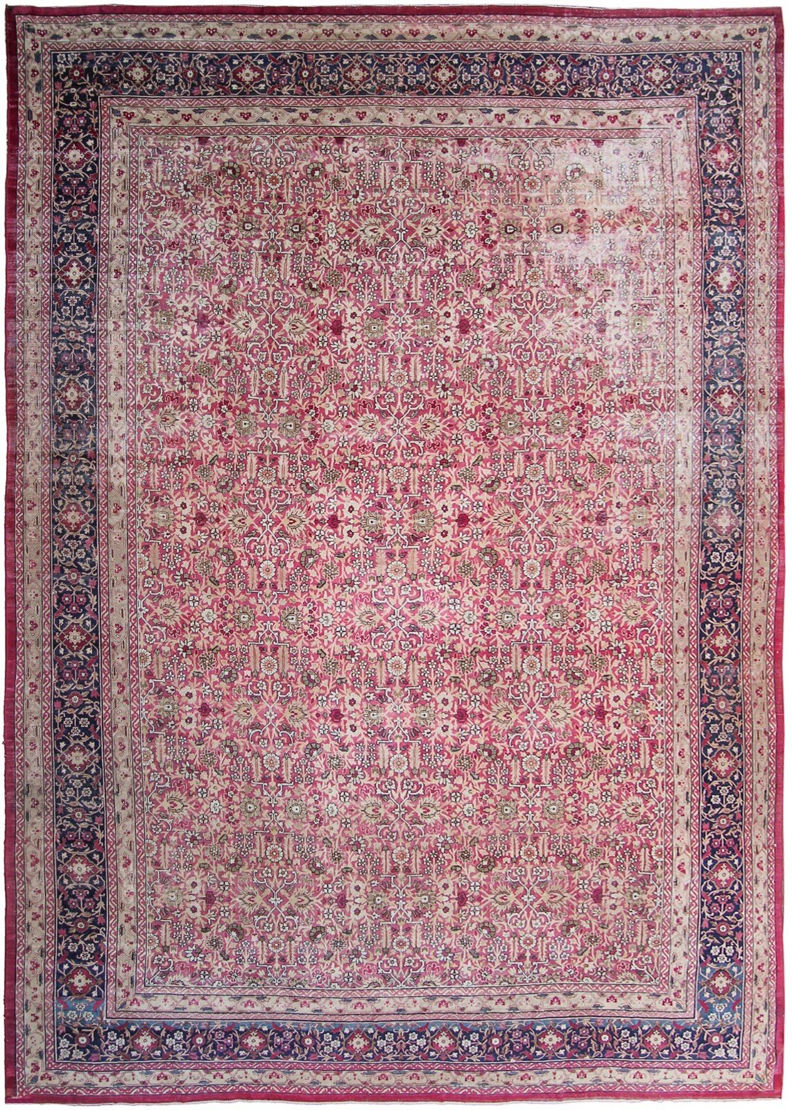 11x17 Antique Turkish Oushak Rug Fine Hereke Carpet Pink 341cm x 519cm c.1870 gallery