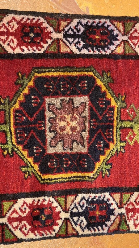 Antique 1940-1950's Turkish Tribal Rug 1’7”x3’ gallery