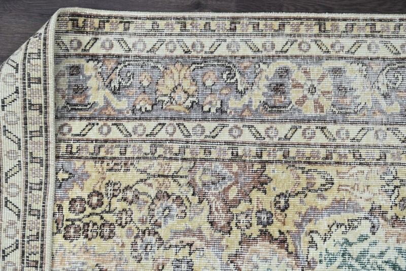 Oushak Turkish Vintage Rug 7x10 Kilim Rug Anatolian Handmade Boho Decor RAINBOW gallery
