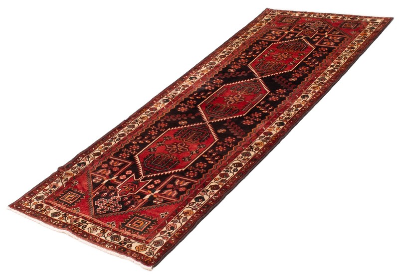 Vintage Hand-knotted Runner Rug 3'9" x 10'4" Traditional Oriental Wool Carpet gallery