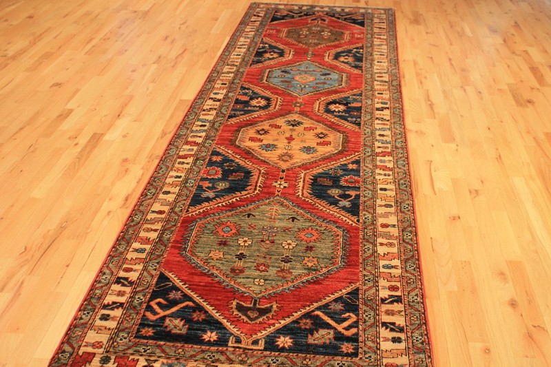 Hand-knotted Rug (Carpet) 3'3X11'7, Choeb Rang mint condition gallery