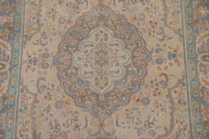 Handmade Floral Beige/ Gray Wool Area Rug 7x10 Traditional Living Room Carpet gallery