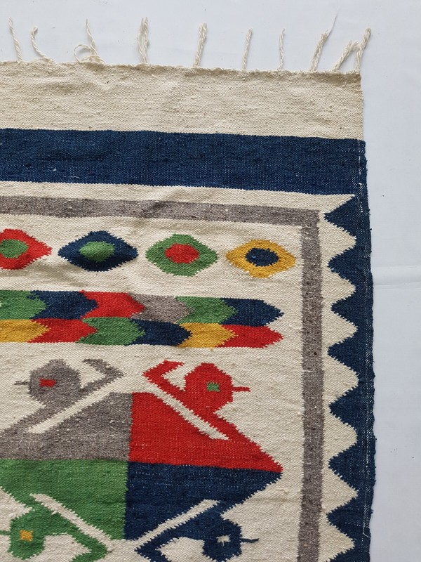 Vintage Handmade Traditional Beautiful Turkish Kilim Floor Rug Carpet 144x89 cm gallery