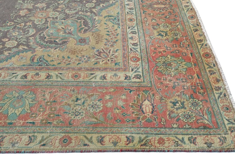 10X13 ft Semi-Antique Distressed Vintage Oriental Rug Floral Design Decor Carpet gallery