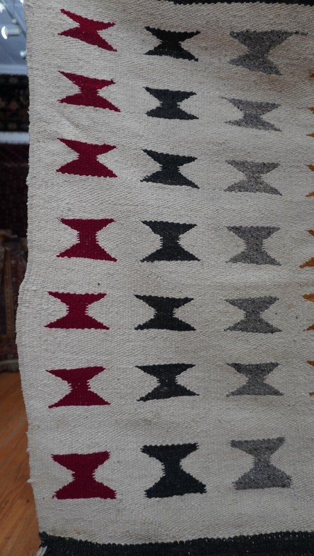 2'7" x 2'9" Vintage Navajo Wool Hand Woven South West Rug gallery