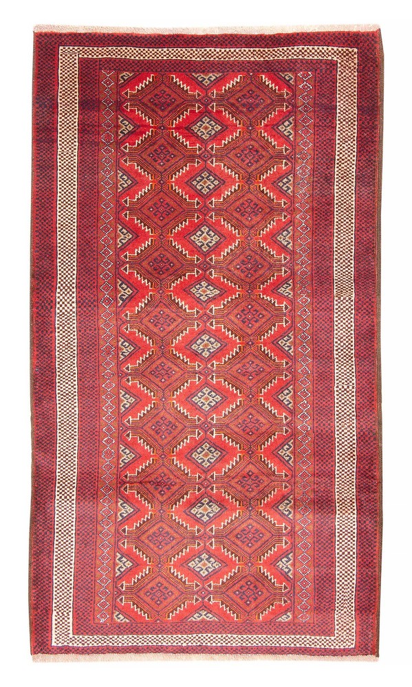Vintage Hand-Knotted Area Rug 3'6" x 6'4" Traditional Oriental Wool Carpet