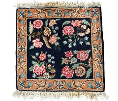 1.8×1.9 ft Traditional Vintage Caucasian Hand Knotted Wool Small Area Rug