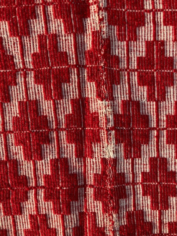 Vintage Handmade Geometric Traditional Wool Flatwave Rug 210x157 cm gallery