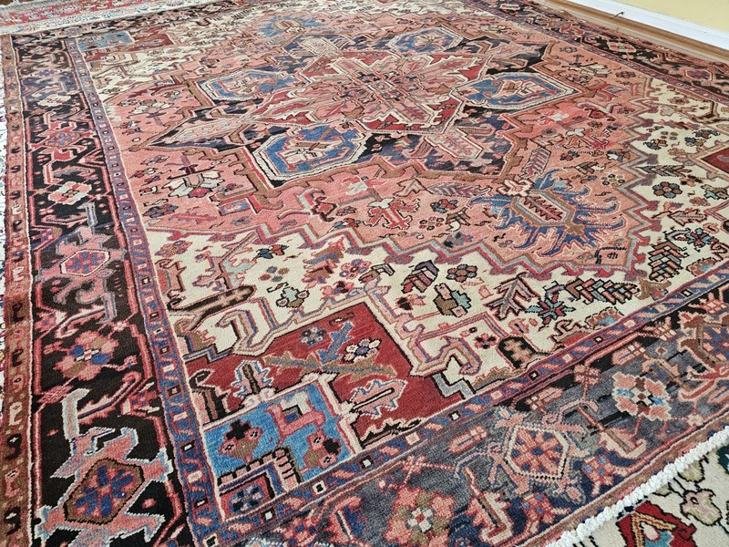 8.4 x 10.2 ANTIQUE FINE HERIZ VINTAGE SERAPI USHAK KAZAK CAUCASIAN gallery