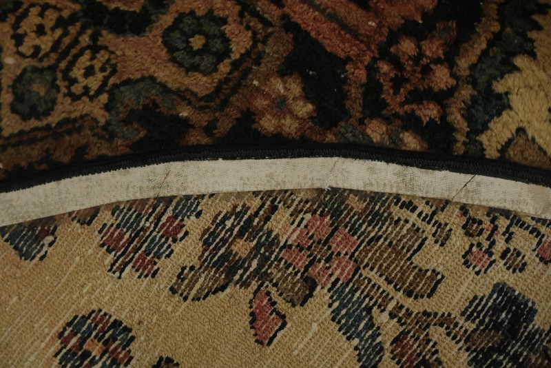 Vintage Living Room Round Rug 7x7 ft Wool Hand-knotted Floral Classic Carpet gallery