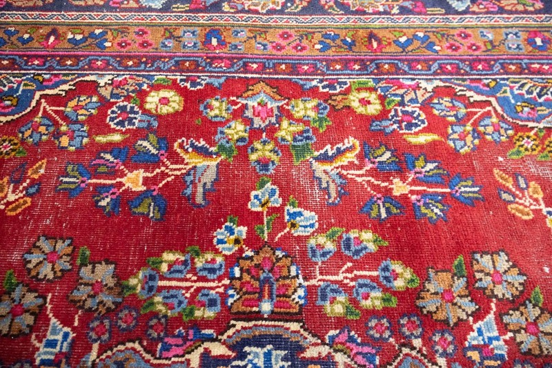 Semi-Antique Distressed Handmade Oriental Rug Living Room Carpet 9'7x12'6 Ft gallery
