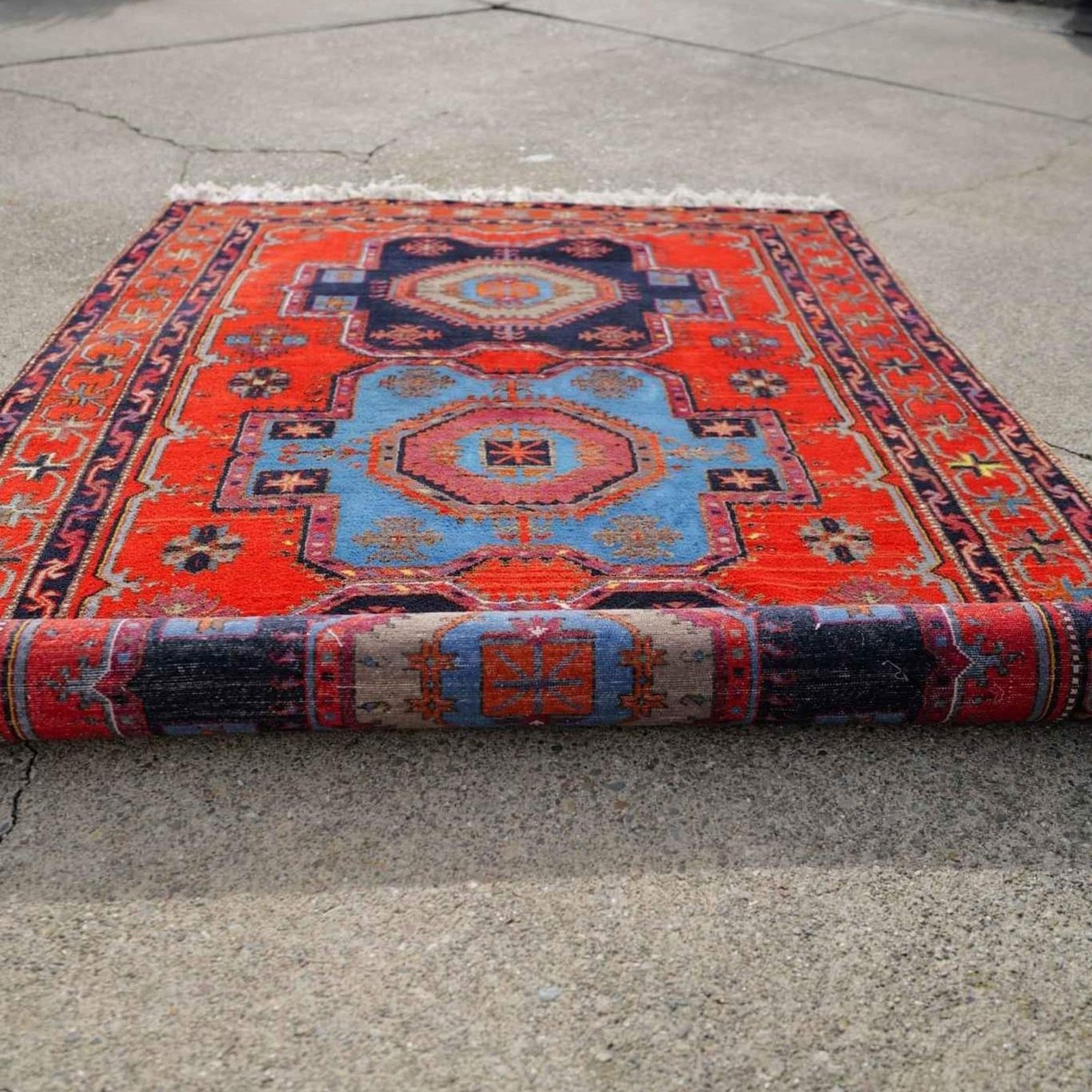 4'9 x 7'8 Vintage Turkish Handknotted Wool Rug gallery