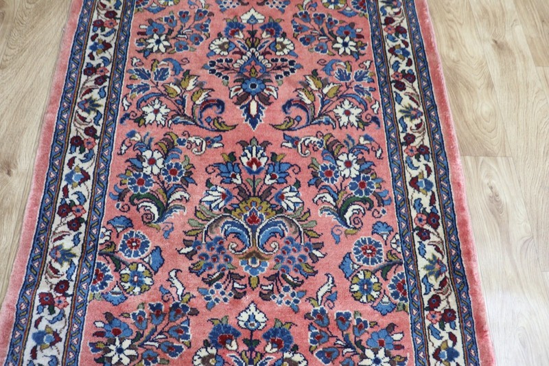 FINE HANDMADE ORIENTAL WOOL RUUNER EXCELLENT CONDITION 400 X 90 CM gallery