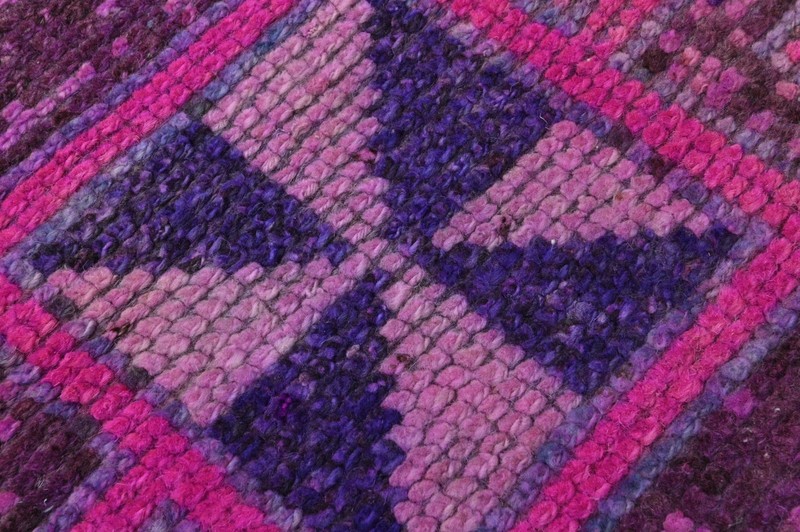 Vintage Turkish Runner Rug 3x10ft Wool Anatolian Handmade Hallway Oushak PINK gallery