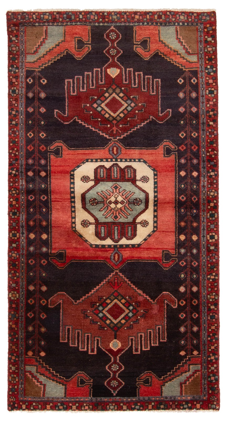 Vintage 3'6" x 6'9" Traditional Hand Knotted Vegetable Dye Wool Area Rug gallery