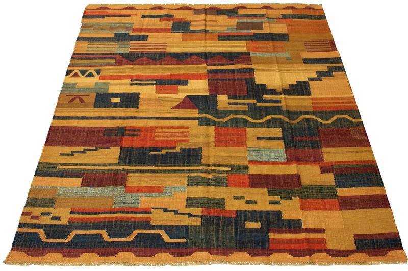 Vintage Hand Woven Area Rug 8'2" x 9'4" Traditional Wool Oriental Carpet gallery