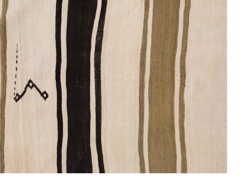 Striped Kilim Rug,Vintage Minimal Kilim Rug,Turkish Kilim Rug, 4'1 x 7'7 ft gallery