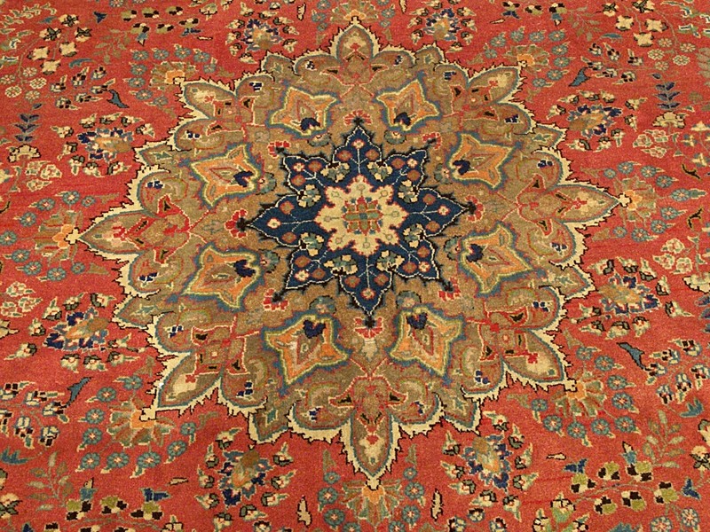 9.6 x 12.5 Handmade Fine Quality Antique Tabrez Rug Vegetable Dyes Natural Wool gallery
