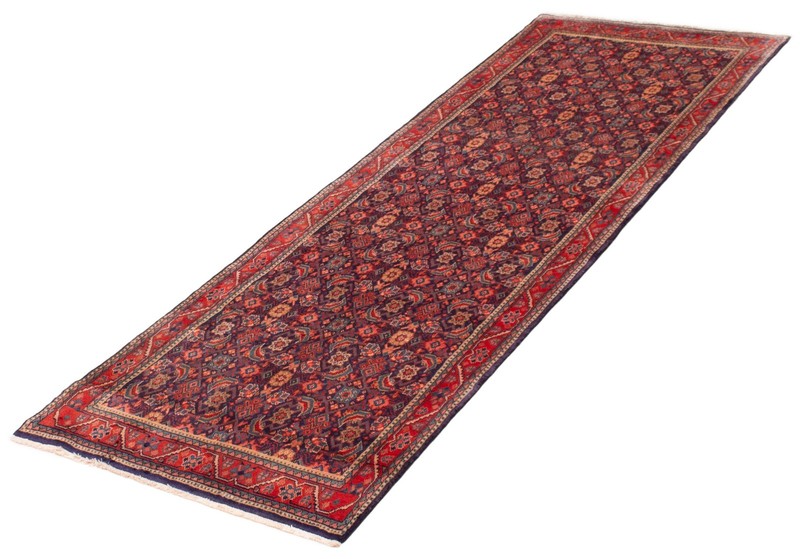 3'6" x 10'0" Vintage Hand-knotted Runner Rug Traditional Oriental Wool Carpet gallery