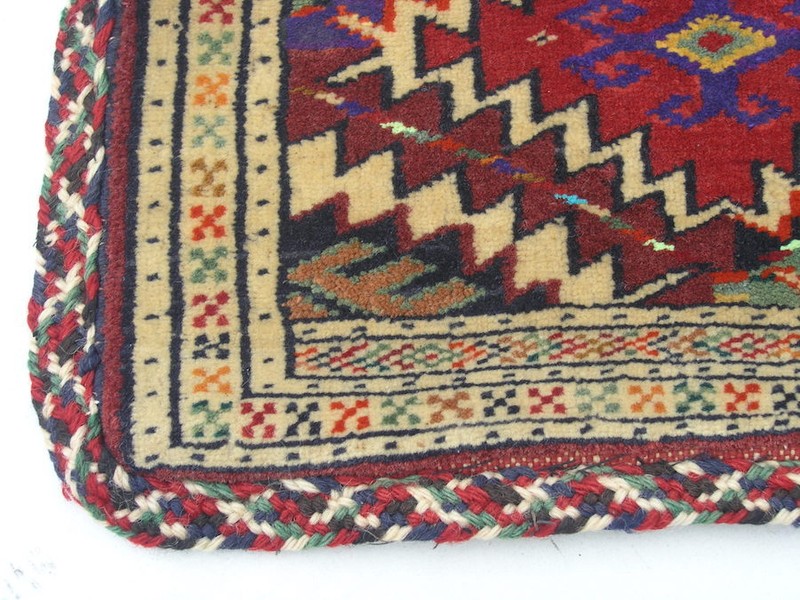 Pair Vintage Miniature Yomud Asmalyk ( Dizlyks) for Camel Procession 14x11" gallery