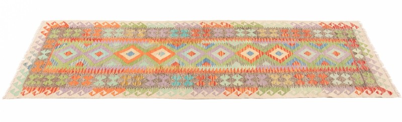 Kelim Afghan 288x89 cm Handwoven Oriental Carpet Rug Runner Kilim gallery