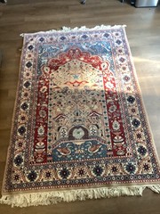 4’1″x6’1″ Collector Antique Extra Fine Hand-Knotted 100% Wool Rug.