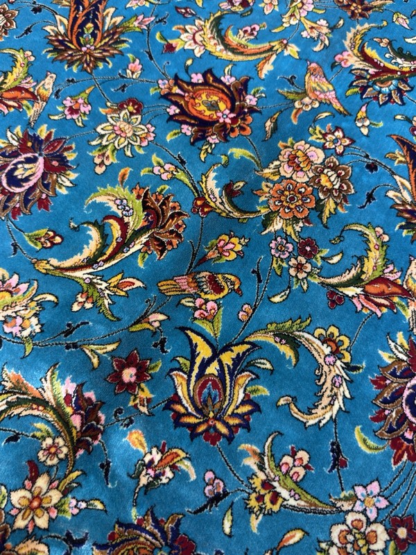 Oriental Silk Rug 8x11 Ft Luxury Pers,ian Silk Carpet Turquoise Living Room Rug gallery