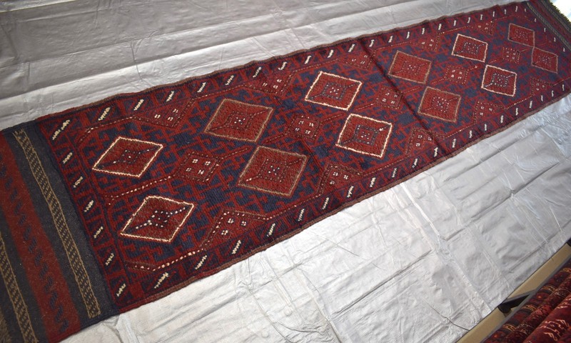 Vintage Afghan Mushwani Runner Rug 2x12 Hand Knotted Wool Persian Style Hallway gallery