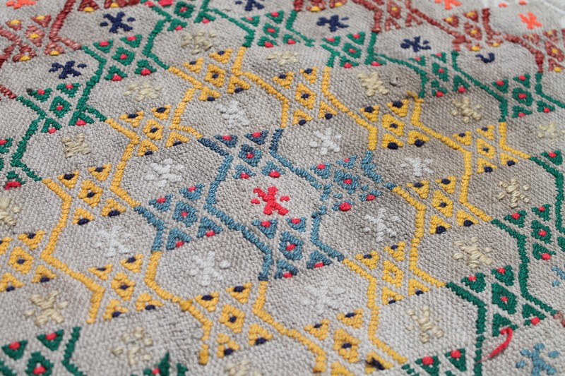 Turkish Kilim Rug 34''x43'' Hand Woven Konya Cicim Kilim 88x110cm gallery