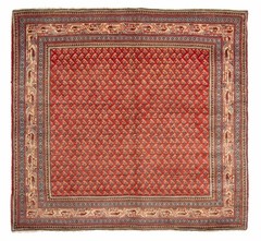 Vintage 5’4″ x 4’9″ Traditional Hand Knotted Vegetable Dye Wool Area Rug