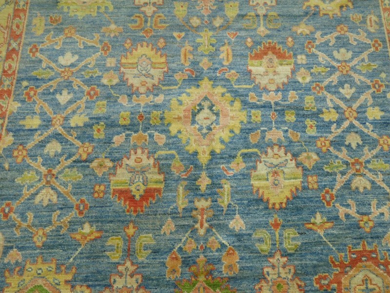 Modern Turkish Oushak Ushak Rug Size 8'3''x9'1'' gallery
