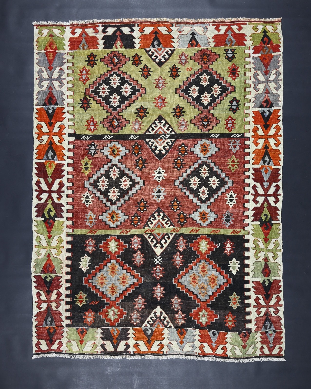 Anatolian Kilim Rug from Kuruhuyuk Kayseri "GALAXY" 5"31' X 3"97' gallery