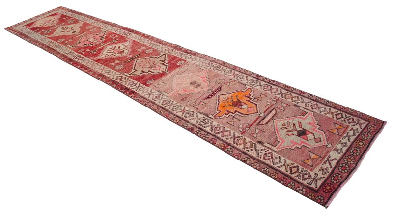 Turkish Runner Rug, Hand Made Rug, Tribal Wool Rug, Ethnic Runner Rug 3 x 12 ft gallery