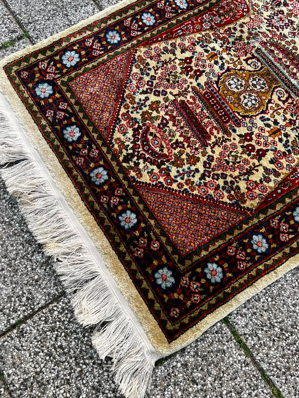 Silk on Silk Hereke Turkish Rug Antique 1.9x2.5ft Hand Knotted Rare Silk gallery