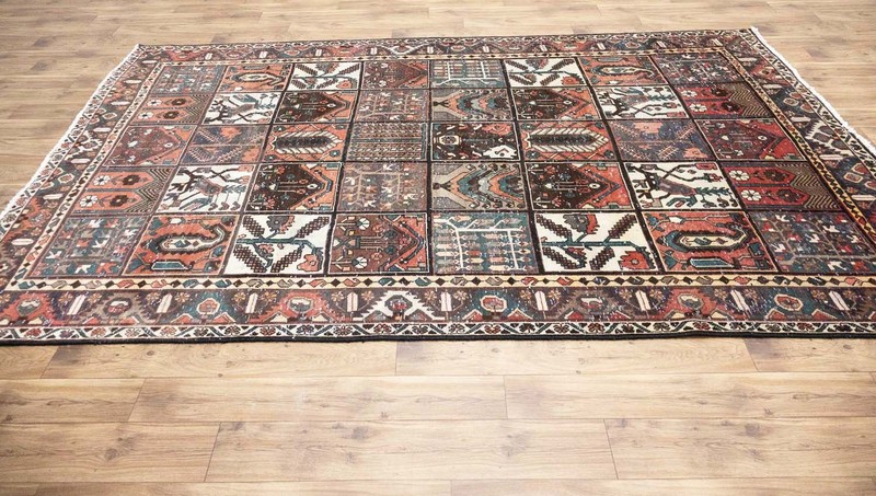Semi-Antique Distressed Pictorial Wool Oriental Rug Home Decor Carpet 7x10 Ft gallery