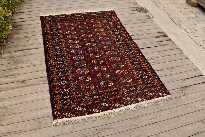Turkoman Rug 44''x68'' Hand Woven Oriental Carpet 112x175cm Tribal Eclectic Rug gallery